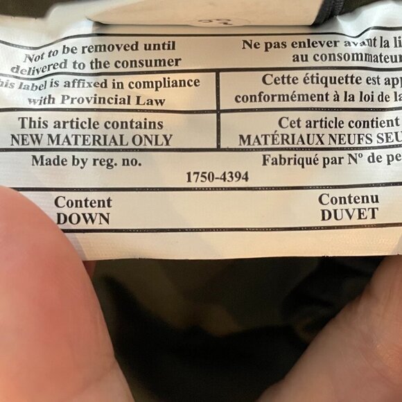 The North Face 550 Outdoor Cotton Nylon Shell Down Fill Parka Olive Green S NWOT - Picture 12 of 16